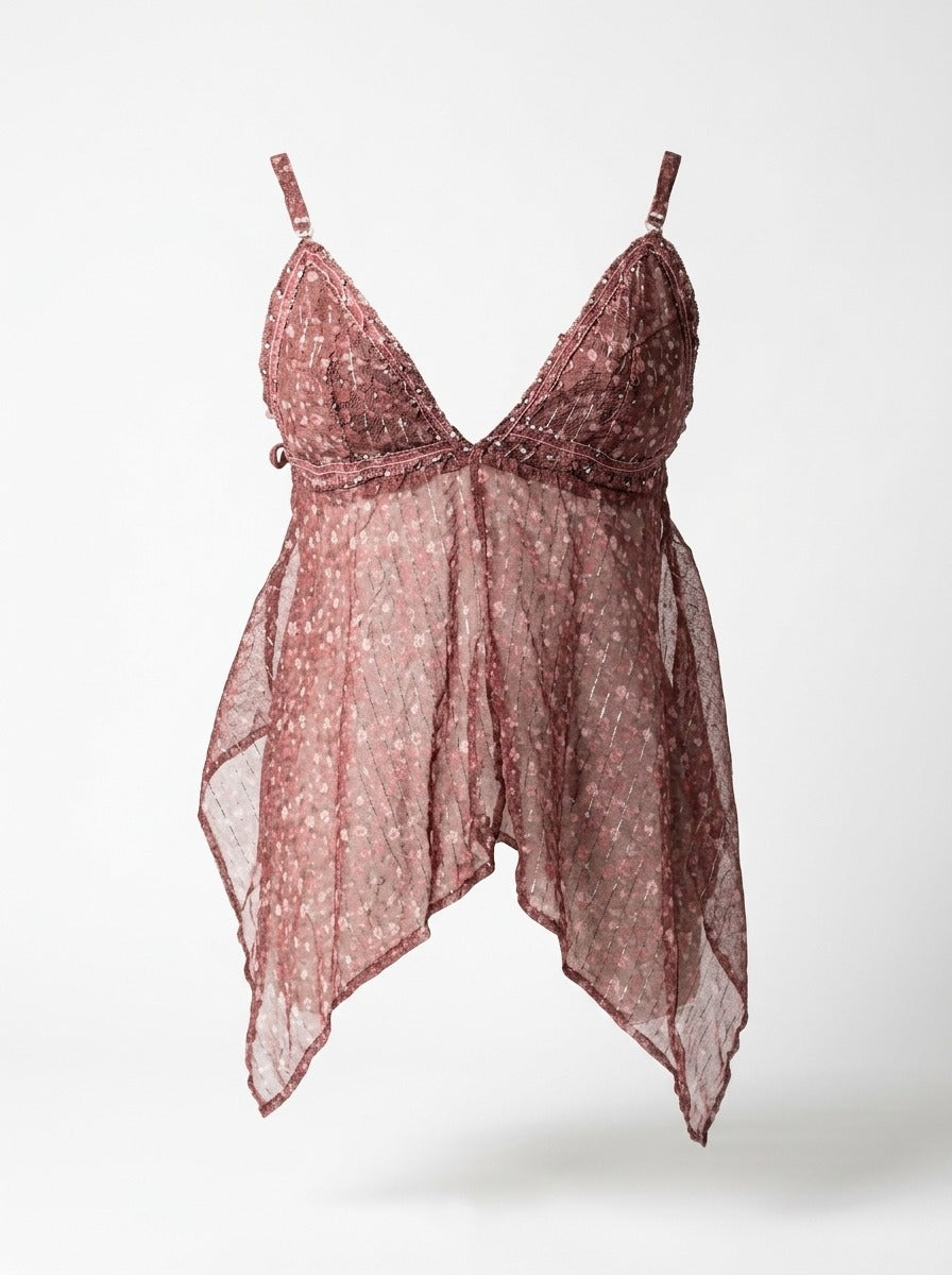 Rosewood Sheer Chiffon Cami
