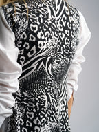 Mixed Animal Print B&W Top